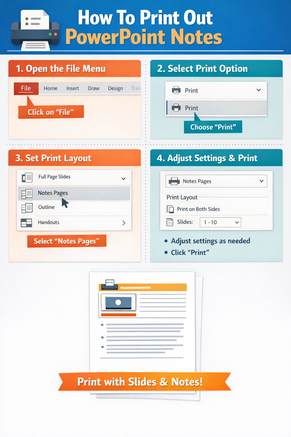How To Print Out Powerpoint Notes