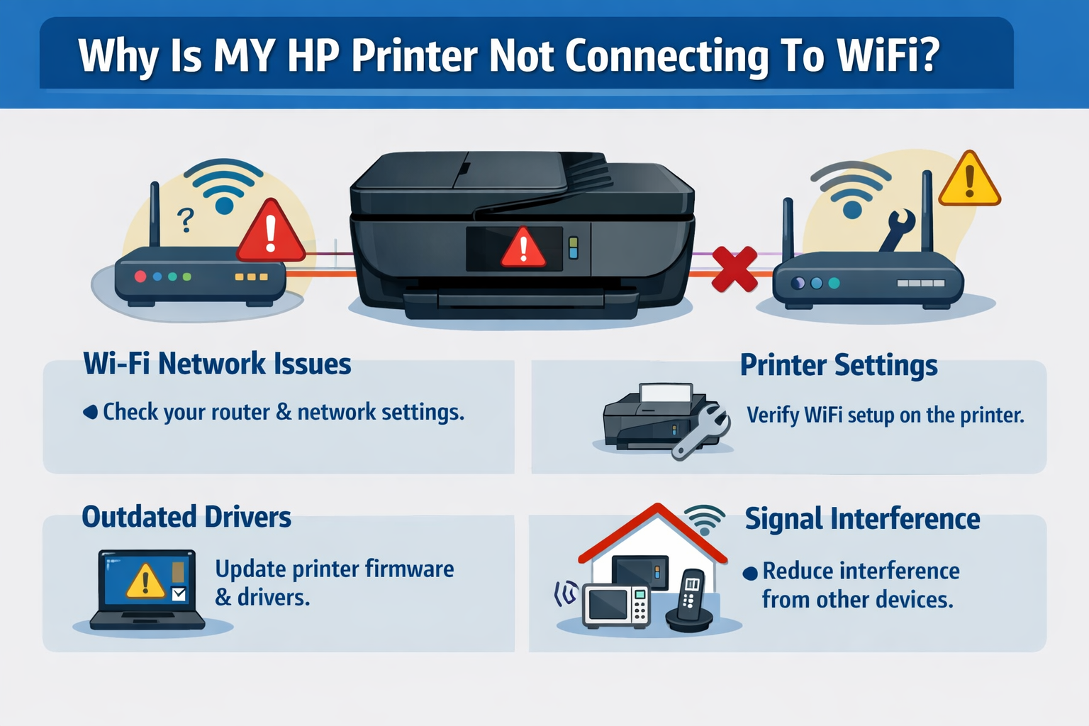 Why Is MY HP Printer Not Connecting To Wifi