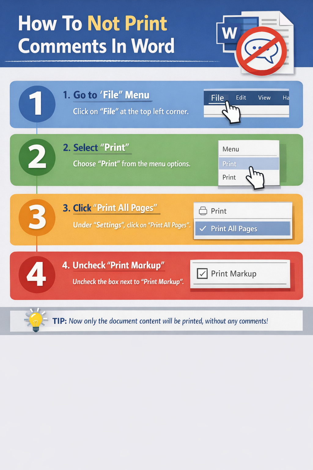 How To Not Print Comments In Word