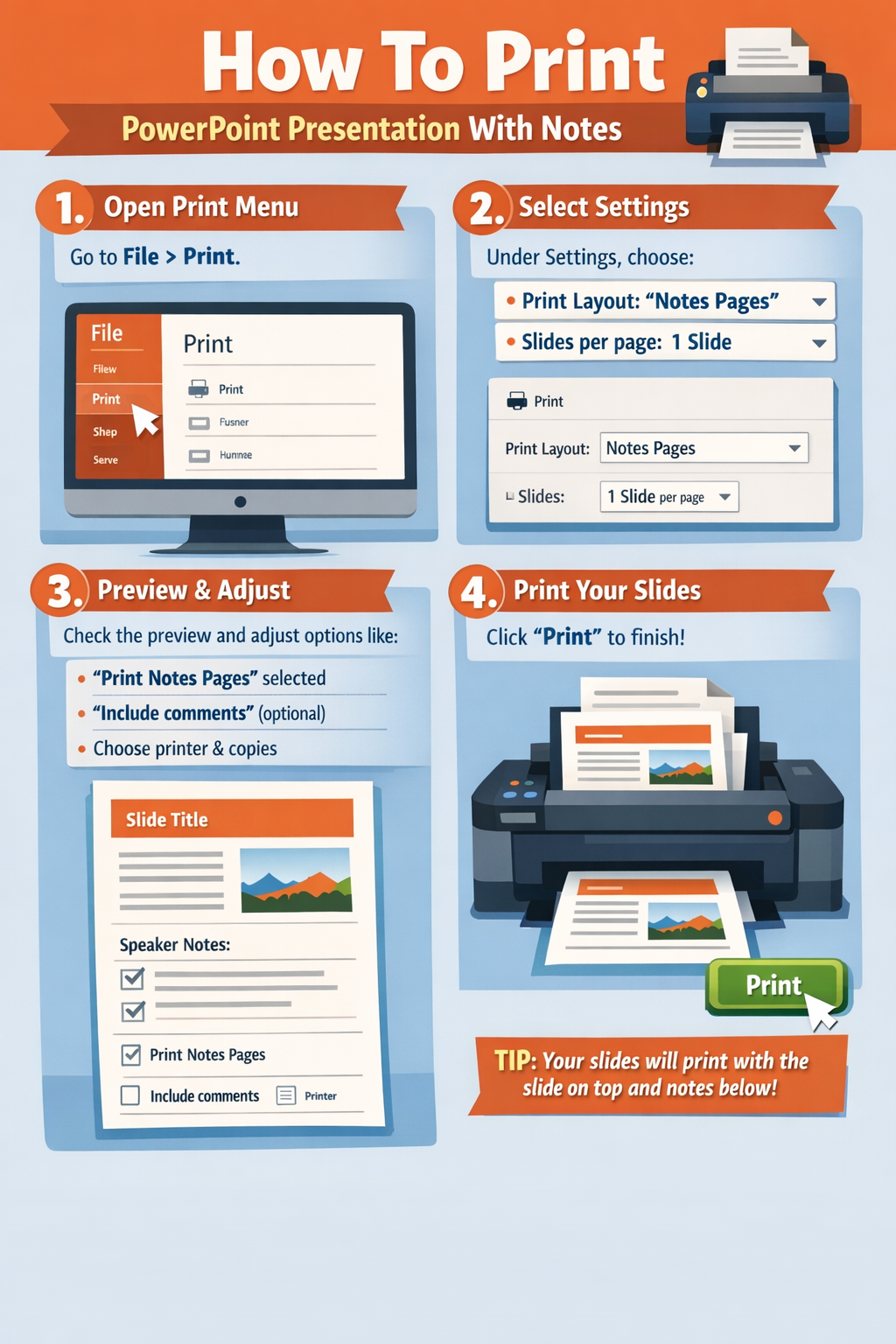 How To Print Powerpoint Presentation With Notes