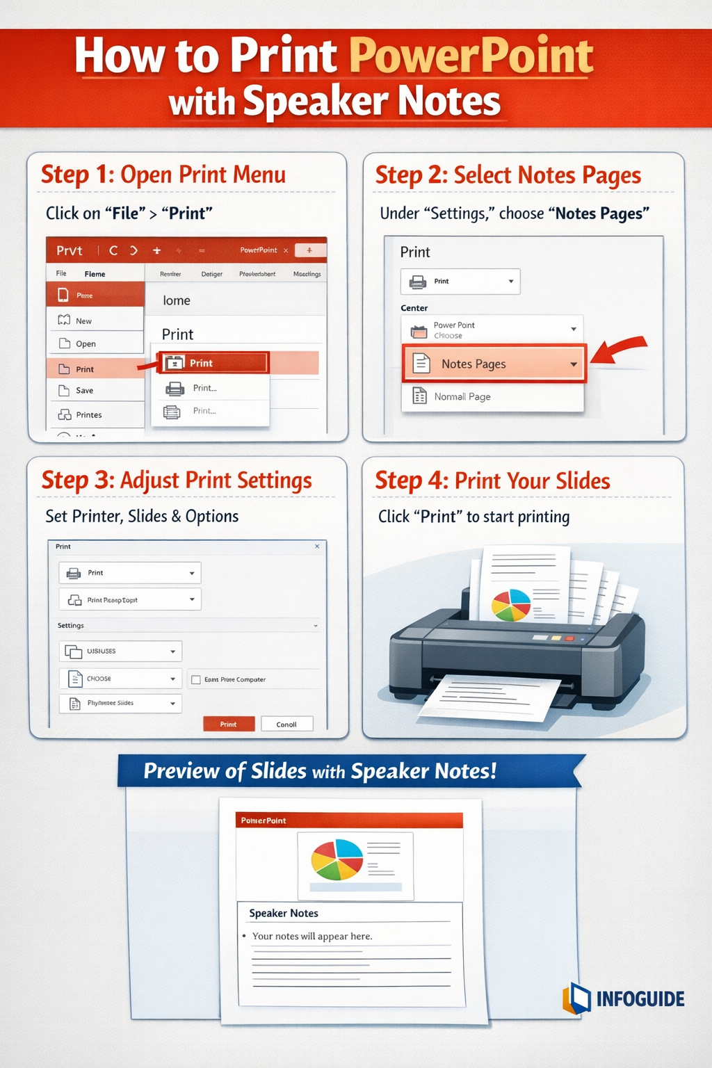 how to print powerpoint with speaker notes