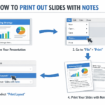 how to print out slides with notes