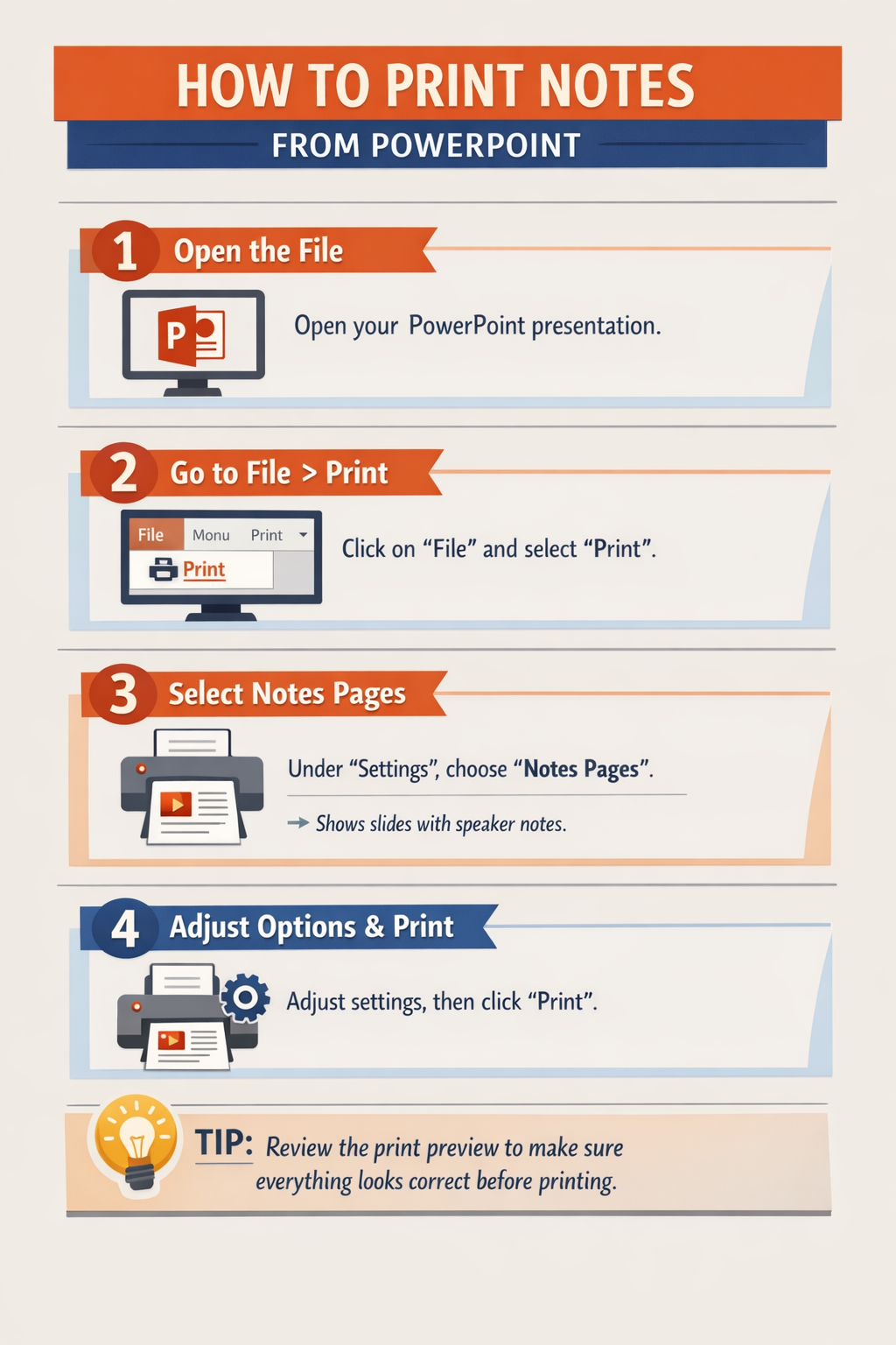 how to print notes from powerpoint